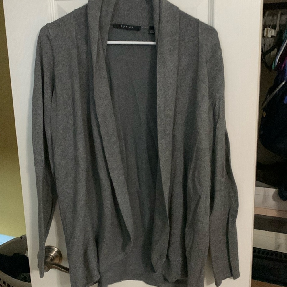 Women’s Cyrus draped neck open cardigan.